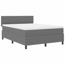 Box spring seng Lys Grå og Hvid 160 x 200 cm Velourstof