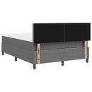 Box spring seng Lys Grå og Hvid 160 x 200 cm Velourstof