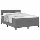 Box spring seng Lys Grå og Hvid 160 x 200 cm Velourstof
