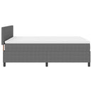 Box spring seng Lys Grå og Hvid 160 x 200 cm Velourstof