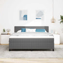 Box spring seng Lys Grå og Hvid 180 x 200 cm Velourstof