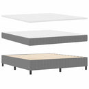 Box spring seng Lys Grå og Hvid 180 x 200 cm Velourstof