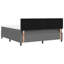 Box spring seng Lys Grå og Hvid 180 x 200 cm Velourstof