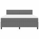 Box spring seng Lys Grå og Hvid 180 x 200 cm Velourstof
