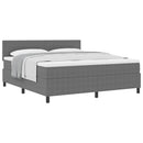 Box spring seng Lys Grå og Hvid 180 x 200 cm Velourstof