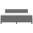 Box spring seng Lys Grå og Hvid 200 x 200 cm Velourstof