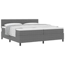 Box spring seng Lys Grå og Hvid 200 x 200 cm Velourstof