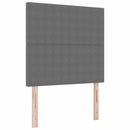 Box spring seng Lys Grå og Hvid 90 x 190 cm Velourstof