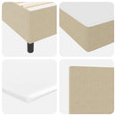 Box spring seng Lys Grå og Hvid 120 x 190 cm Velourstof