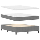 Box spring seng Lys Grå og Hvid 140 x 200 cm Velourstof
