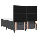 Box spring seng Mørkegrå og Hvid 140 x 200 cm Velourstof