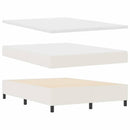 Box spring seng Creme og hvid 160 x 200 cm Velourstof