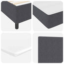 Box spring seng Mørkegrå og Hvid 180 x 200 cm Velourstof