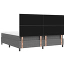 Box spring seng Lys Grå og Hvid 200 x 200 cm Velourstof