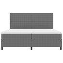 Box spring seng Lys Grå og Hvid 200 x 200 cm Velourstof