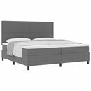 Box spring seng Lys Grå og Hvid 200 x 200 cm Velourstof