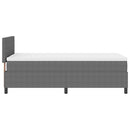 LED Box Spring Bed Lys Grå og Hvid 80 x 200 cm Velourstof