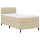 LED Box Spring Bed Lys Grå og Hvid 80 x 200 cm Velourstof