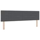 LED Box Spring Bed Mørkegrå og Hvid 180 x 200 cm Velourstof