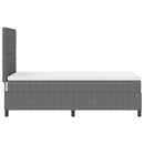LED Box Spring Bed Lys Grå og Hvid 80 x 200 cm Velourstof