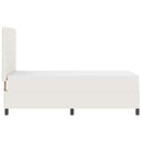LED Box Spring Bed Creme og hvid 100 x 200 cm Velourstof