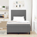 LED Box Spring Bed Lys Grå og Hvid 120 x 190 cm Velourstof