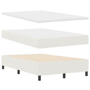 LED Box Spring Bed Creme og hvid 120 x 190 cm Velourstof