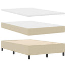 LED Box Spring Bed Lys Grå og Hvid 120 x 190 cm Velourstof