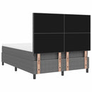 LED Box Spring Bed Lys Grå og Hvid 140 x 200 cm Velourstof