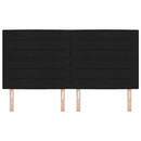 Hovedgærde Sort 180 cm Stof
