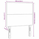 Hovedgærde Creme 100 cm Velourstof