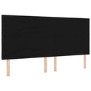 Hovedgærde Sort 200 cm Stof