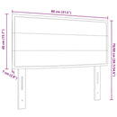 LED sengegavl med LED-lysstrimler Lysegrå 80 cm Stof