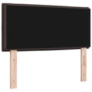 LED sengegavl med LED-lysstrimler Mørk Brun 80 cm Stof