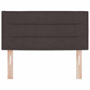 LED sengegavl med LED-lysstrimler Mørk Brun 80 cm Stof
