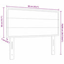 LED sengegavl med LED-lysstrimler Mørkegrå 90 cm Stof