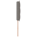 LED sengegavl med LED-lysstrimler Gråbrun 90 cm Stof