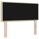 LED sengegavl med LED-lysstrimler Creme 90 cm Stof