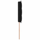 LED sengegavl med LED-lysstrimler Sort 100 cm Stof