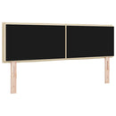 LED sengegavl med LED-lysstrimler Creme 160 cm Stof
