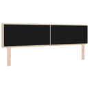 LED sengegavl med LED-lysstrimler Creme 180 cm Stof