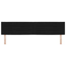 LED sengegavl med LED-lysstrimler Sort 200 cm Stof