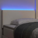 LED sengegavl med LED-lysstrimler Creme 90 cm Velourstof