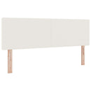 LED sengegavl med LED-lysstrimler Creme 160 cm Velourstof