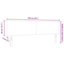 LED sengegavl med LED-lysstrimler Creme 160 cm Velourstof