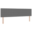 LED sengegavl med LED-lysstrimler Lysegrå 180 cm Velourstof
