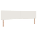 LED sengegavl med LED-lysstrimler Creme 200 cm Velourstof