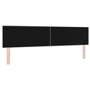 LED sengegavl med LED-lysstrimler Creme 200 cm Velourstof
