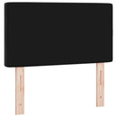 LED sengegavl med LED-lysstrimler Sort 80 cm Fløjl