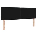 LED sengegavl med LED-lysstrimler Sort 144 cm Fløjl